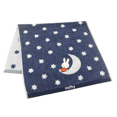 Custom made two-color jacquard Cotton soft face towel for children's face towel