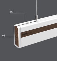 2019 European and American Market Rectangle Moderate Price 3000/4000/ 5000/6000KL1200*W40*H96mm LED Linear Light