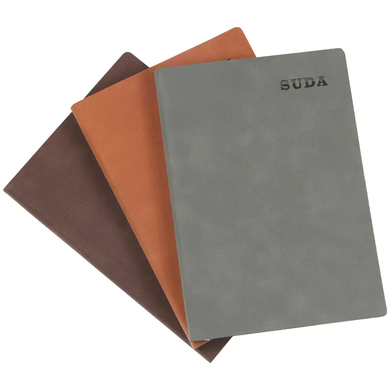 High quality free sample personalized printed pu leather custom a5 soft cover dotted notebook with logo