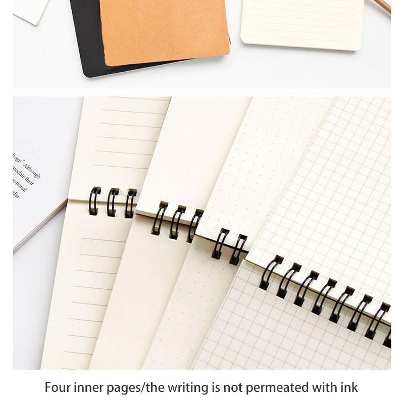 product-Dezheng-Customized notebook kraft cover a5 paper note book spiral bonding notebook-img-1