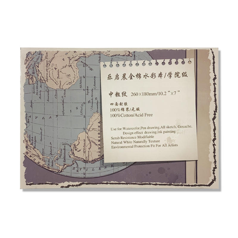 Travel portable 300g2004k8k16k32 college level watercolor paper notebook drawing book for Fine Arts