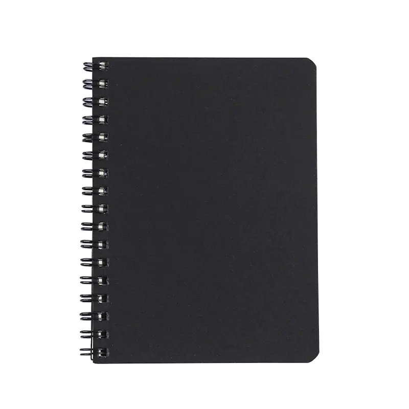 Black cover support custom logo gold stamping note book notebook