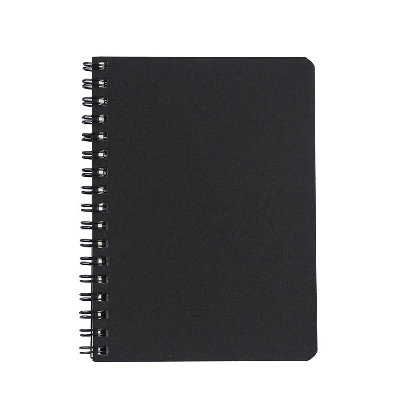 Black cover support custom logo gold stamping note book notebook