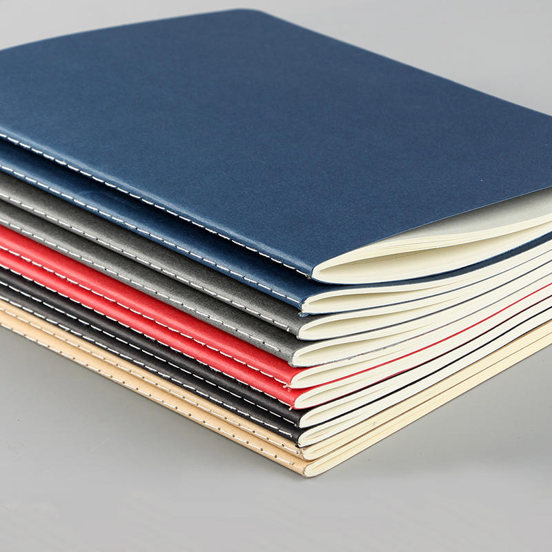 product-Soft kraft paper cover a6 notebook sew binding journal A5 grid notebook-Dezheng-img-1