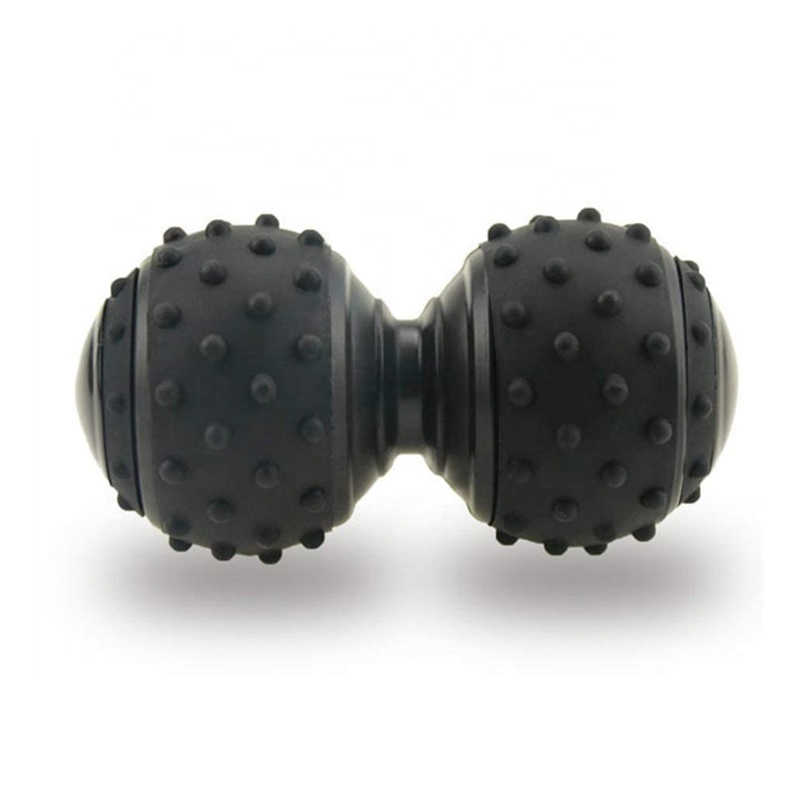 Black solid silicone ball foot massage ball bearing massager