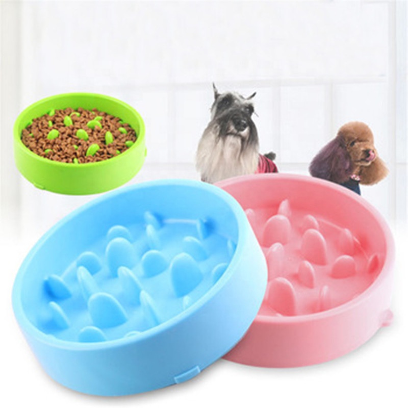 Silicon Pet Dog Slow Down Eating Feeders anti-choke Puppy Food Bowls