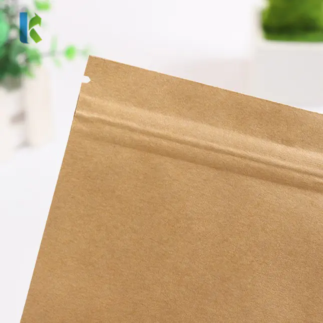 recyclable kraft paper custom resealablezipper bag