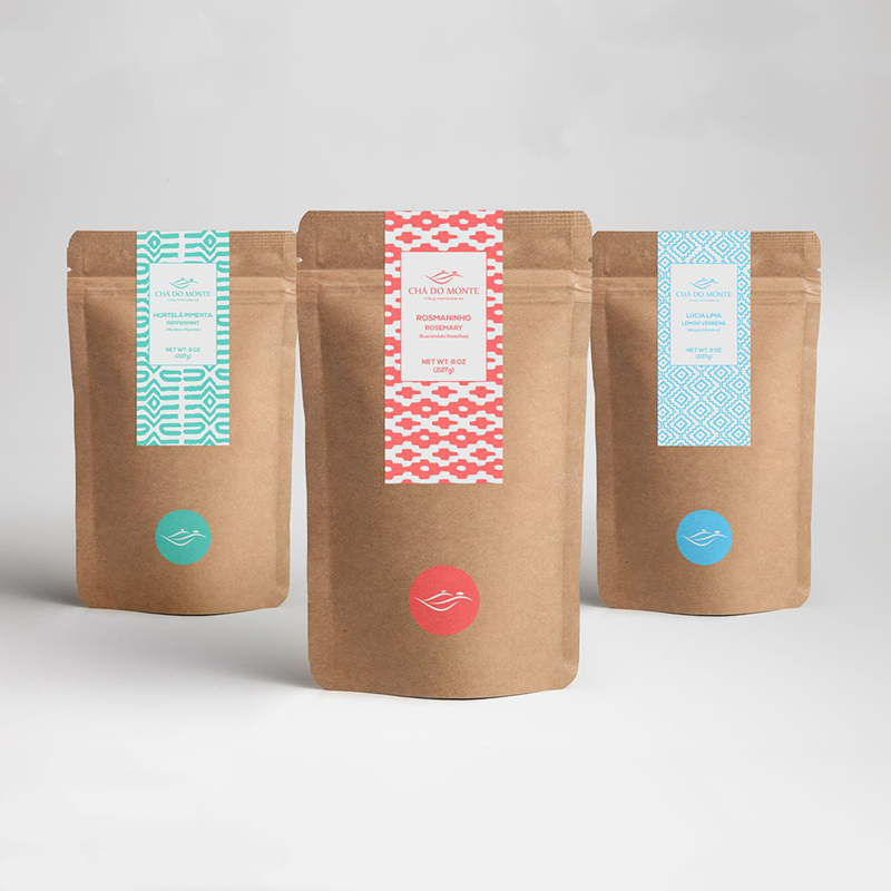 kraft stand up zipper pouch bags