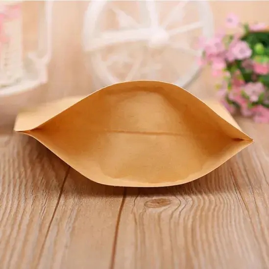 wholesale factory price kraft paper stand up pouch with window