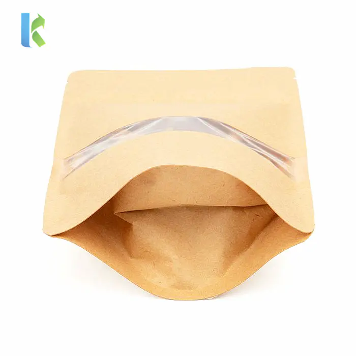 Custom Resealable Ziplock Stand up Pouch Tea Coffee Snack Packaging Bag Kraft Paper Food PE Gravure Printing Moisture Proof