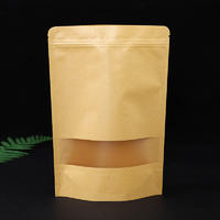 Wholesale Laminating Kraft Paper Standup PouchZip Lock Bag With Frosted Window