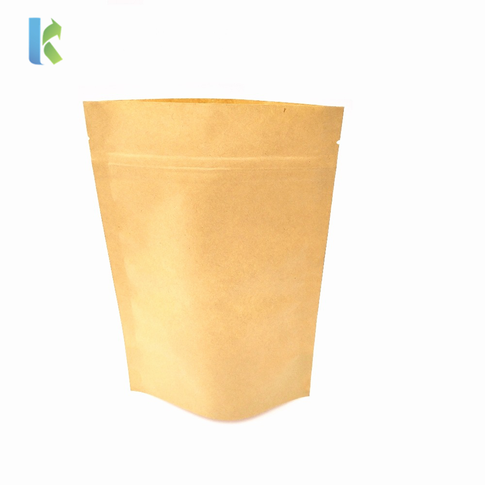 wholesale high quality in stock brown kraft paper pouch bag with oval window
