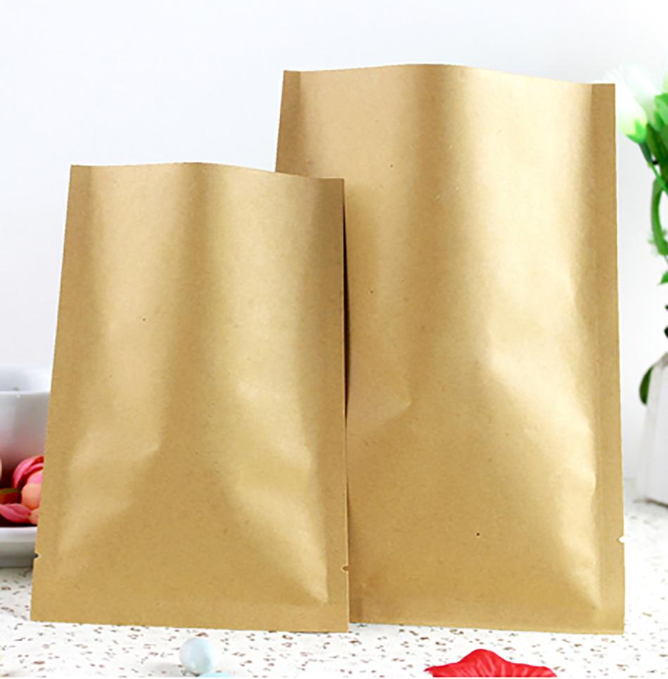 high quality in stock three sided seal aluminum coated kraft paper vacuum bag for food