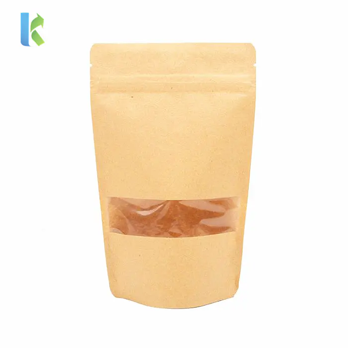Custom Resealable Ziplock Stand up Pouch Tea Coffee Snack Packaging Bag Kraft Paper Food PE Gravure Printing Moisture Proof