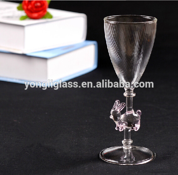 Lead free expensive wine glass, gift packed red einr goblet , animal shape wine glass