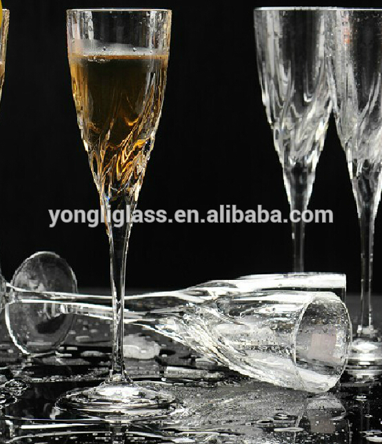 Factory supply new product lead free long stem red wine glass, champagne flutes/goblet