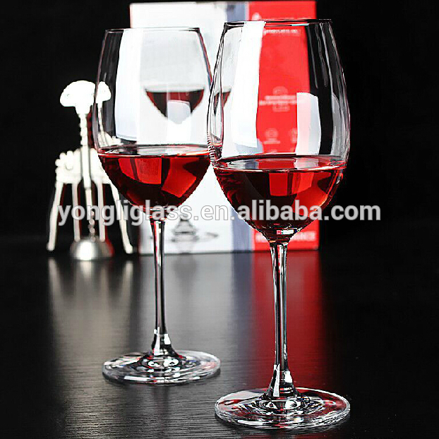 Factory supply new product lead free 460ml wine glass, thin stem red wine glass, home goods wine glasses