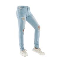 2020 men's streetwear blue ripped jeans new fashion hip hop denim pants jeans for men