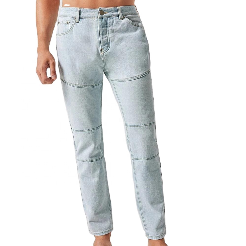 New Men Fashion Casual Jeans Custom Straight Bleach White Mens Denim Jeans