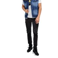 New Fashion Casual Jeans Custom Breathable Black Stretch Ripped Skinny Denim Jeans for Men