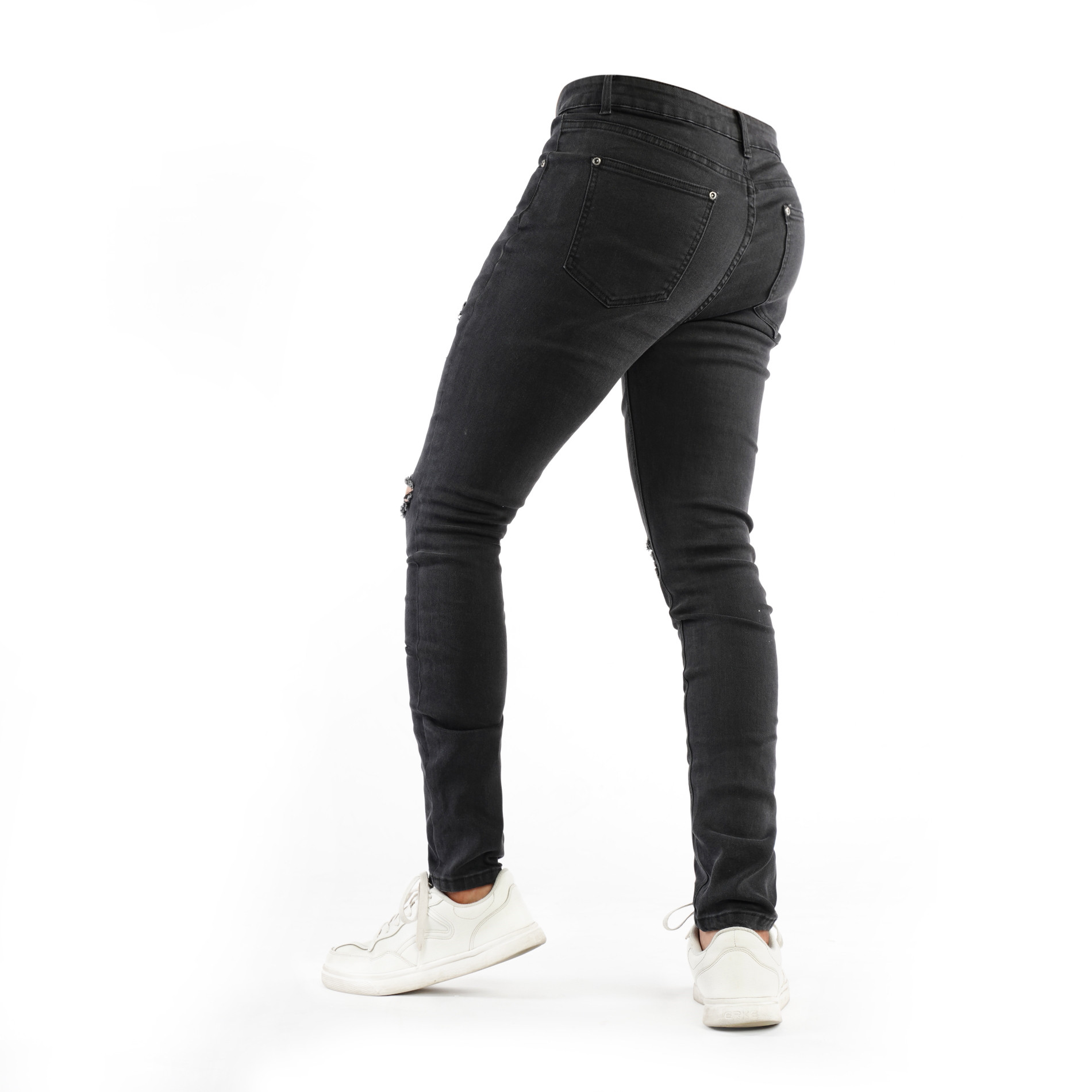 2020 new men's ripped skinny jeans stretch denim trousers high waist plus size fashion jean