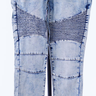 low price in stock men's denim jeans straight tube patchwork jeans for men