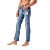 known name brand jeans ripped pants blue skinny jeans for men