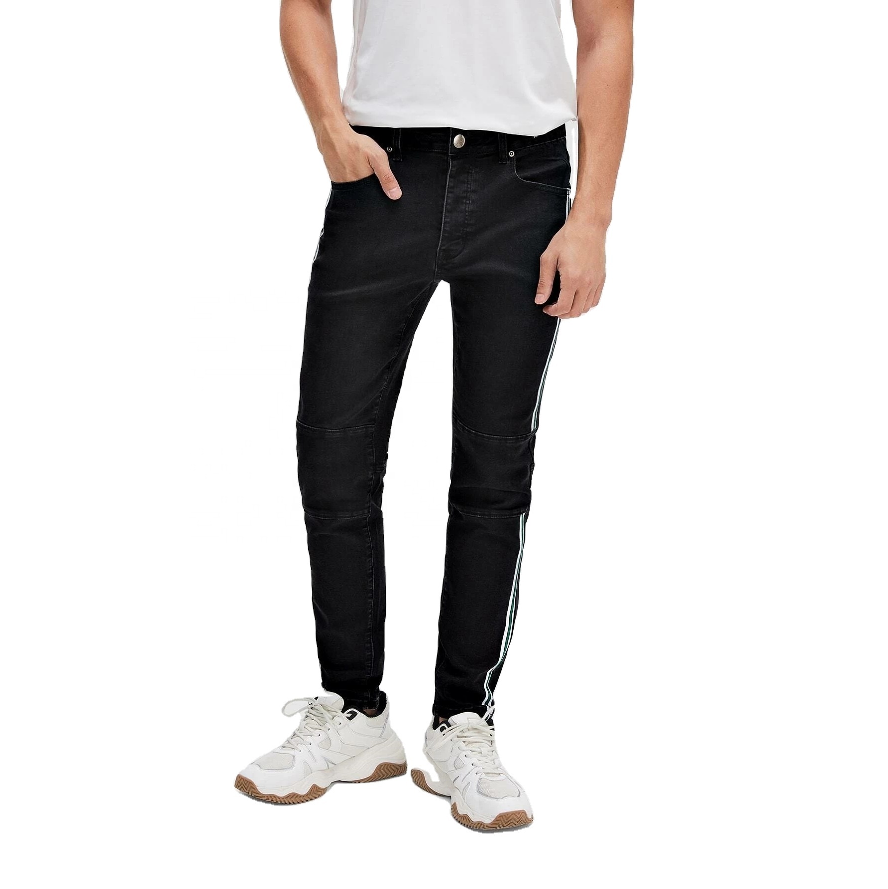 fashion casual style jeans para hombres men jeans 100 cotton black jeans