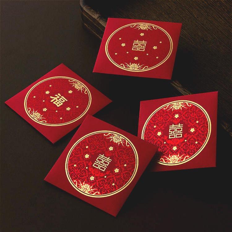product-Dezheng-Red Packet Pouch Plain Red Packet Chinese New Year 2021 OX Red Packets-img-1