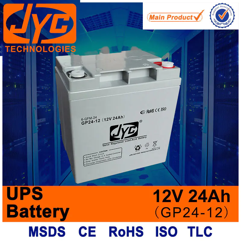 Valve Regulated Lead Acid Battery 12v 24ah Solar Gel Battery for UPS