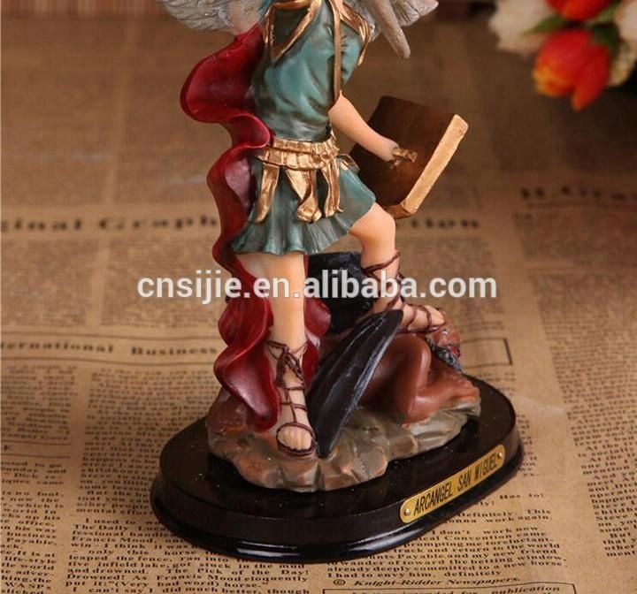 Saint-Michel Catholic Items Resin Angels Statues Gifts Angel with Wings