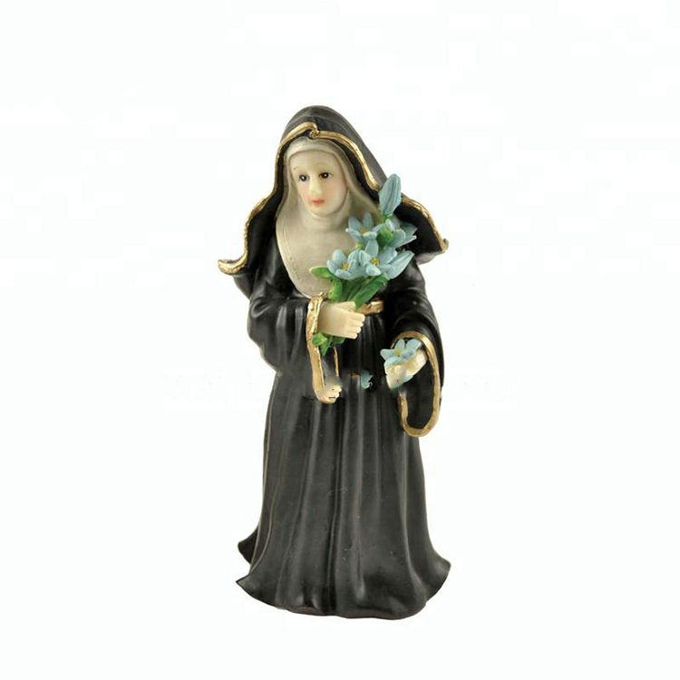 Polyresin religious catholic nun statues for decoration