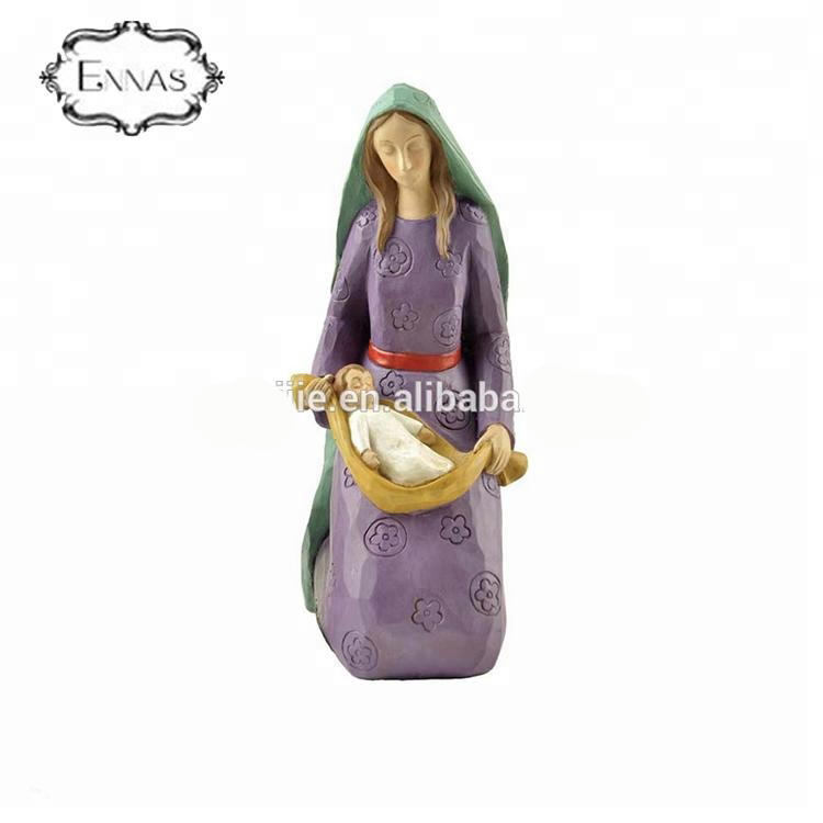 New design resin religious figurines virgin mary statues of holiday decoration with long service life