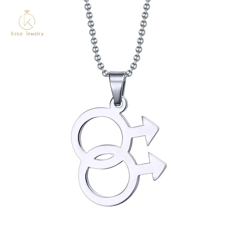 Wholesale creative design stainless steel silver men's pendant necklace PPN-001
