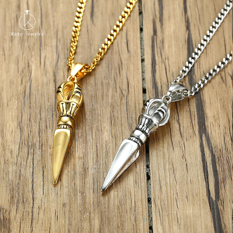 Wholesale Stainless steel descending magic pestle men's personality pendant necklace jewelry PN-1187