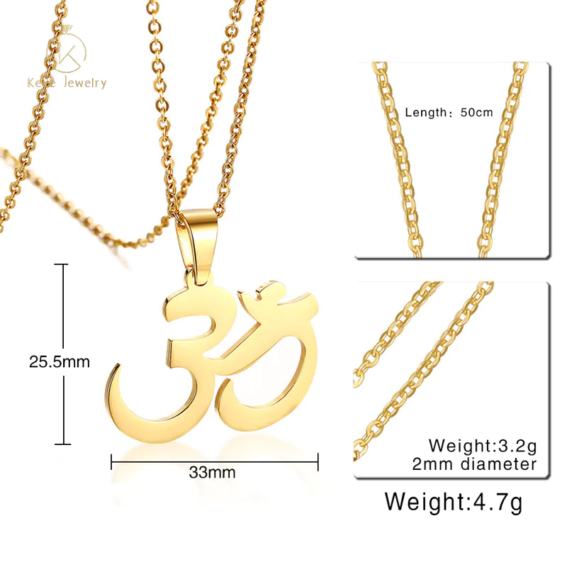 Wholesale High Quality Titanium steel Customizable symbol casting men's trend pendant necklace PN-835