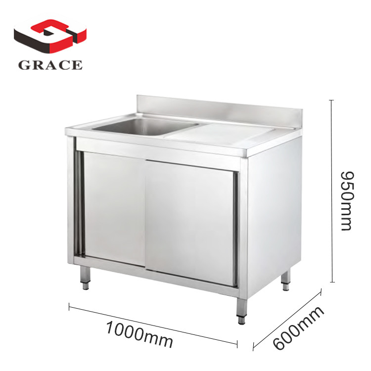 Various dimension 304 Stainless Steel Single Sink Unite With Cabinetfor Kitchen