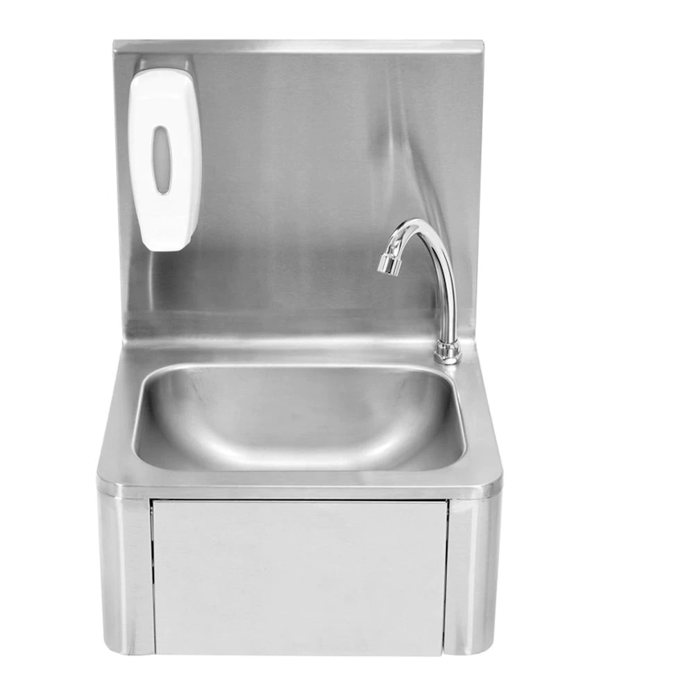 Grace Steel Stainless Style hand free knee operated sink washing basin for restaurant