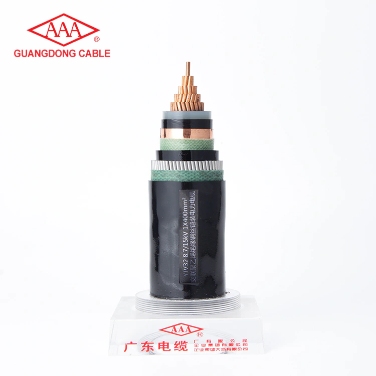 1 Core 400mm2 Copper Core Cross-linked Polyethylene Insulated Fine Steel Wire Armoured PVC Sheathed Power Cable