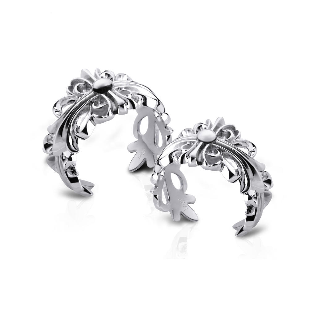 product-Rhodium Plating Leaf Mens Silver Rings Without CZ-BEYALY-img-3