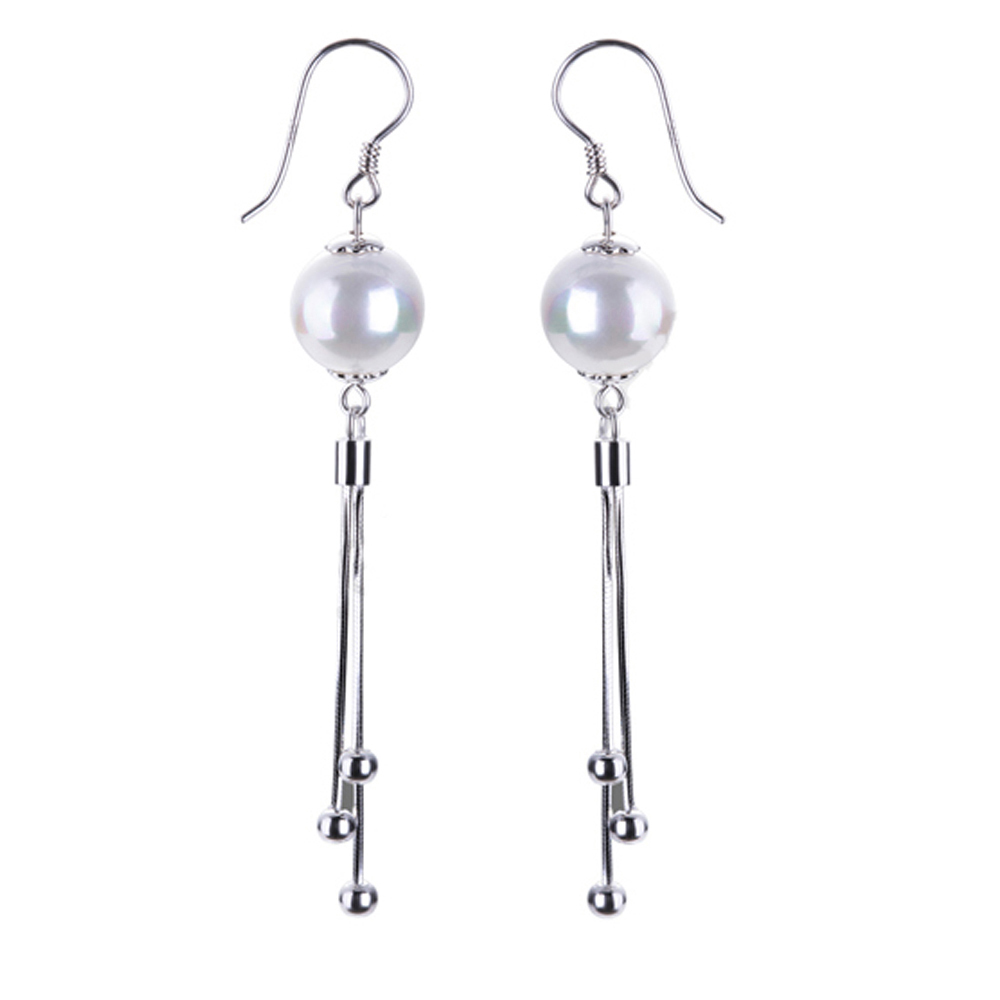 Boho Jewelry 925 Silver Tassel Earrings, Fashion Pearl Earrings Trend 2020