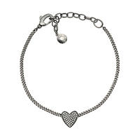 S925 Sterling Silver Love Heart Link Chain Bracelet For Women Fashion With Cubic Zirconia Fine Jewelry Gift