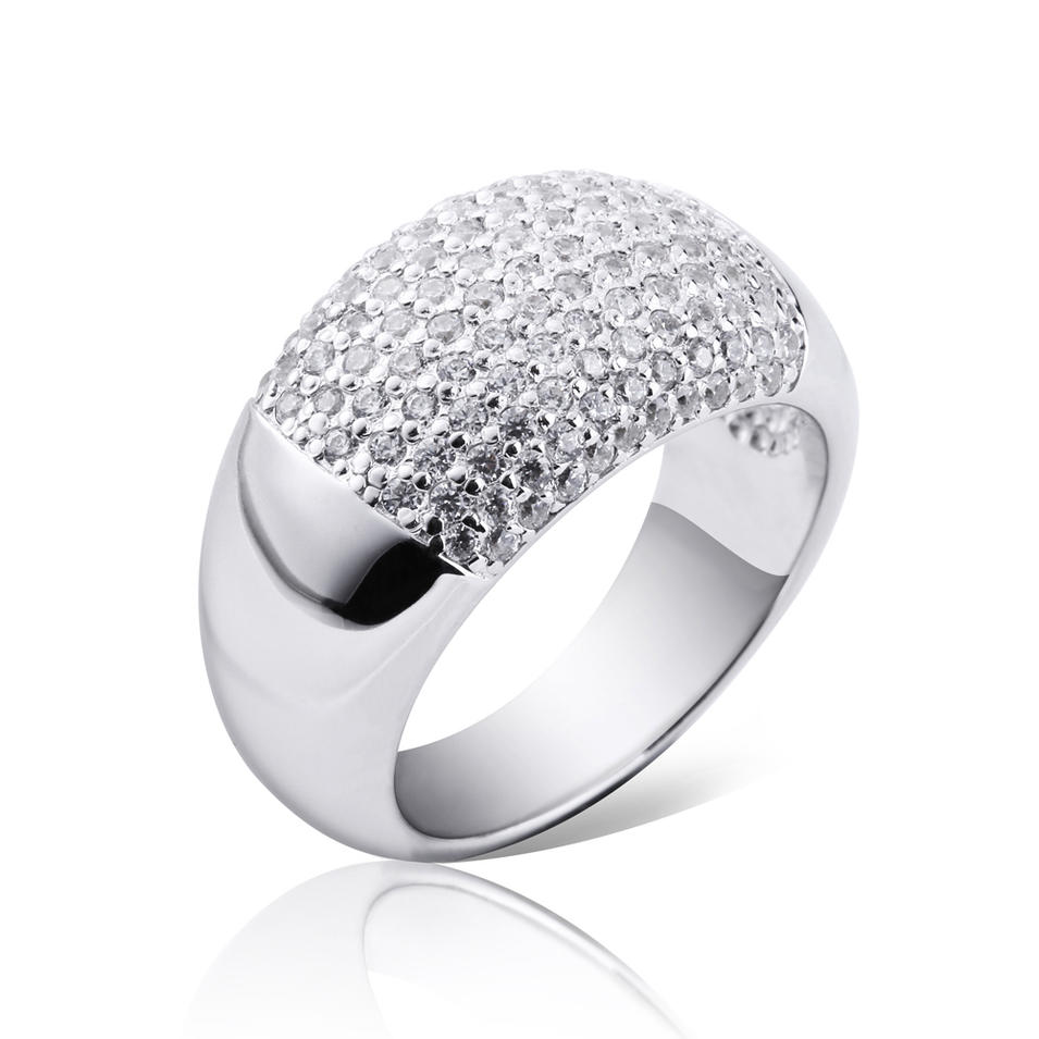 2019 Latest Design Wedding Band Ring Jewel Aaa Nano Zircon Micro Paved White Gold