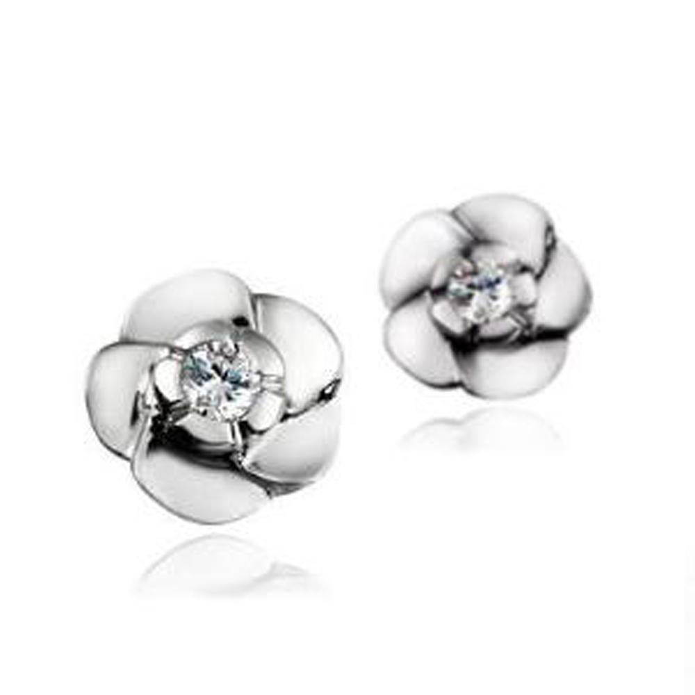 product-BEYALY-Cute 925 Silver Cubic Zirconia Snowflake Earrings Stud For Girls-img-2