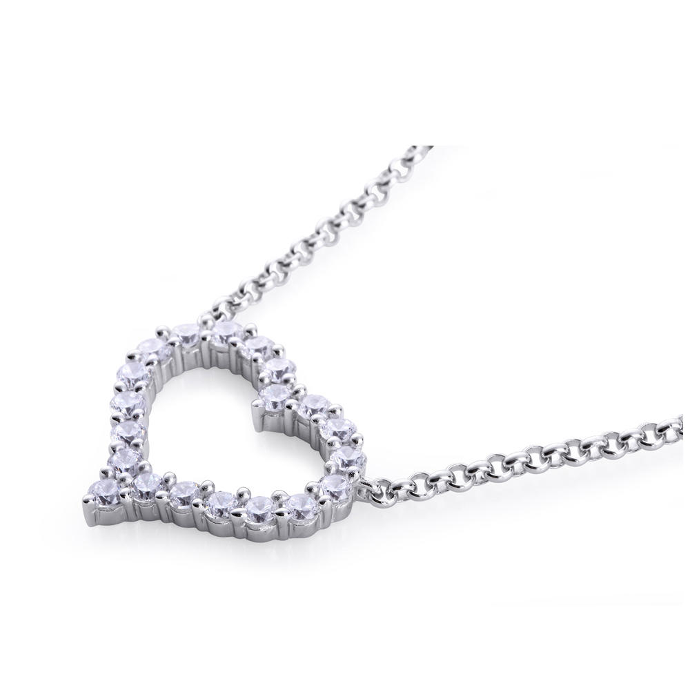 product-BEYALY-Custom Hollow Design Long Chain Mom Heart Necklace Silver 925-img-2