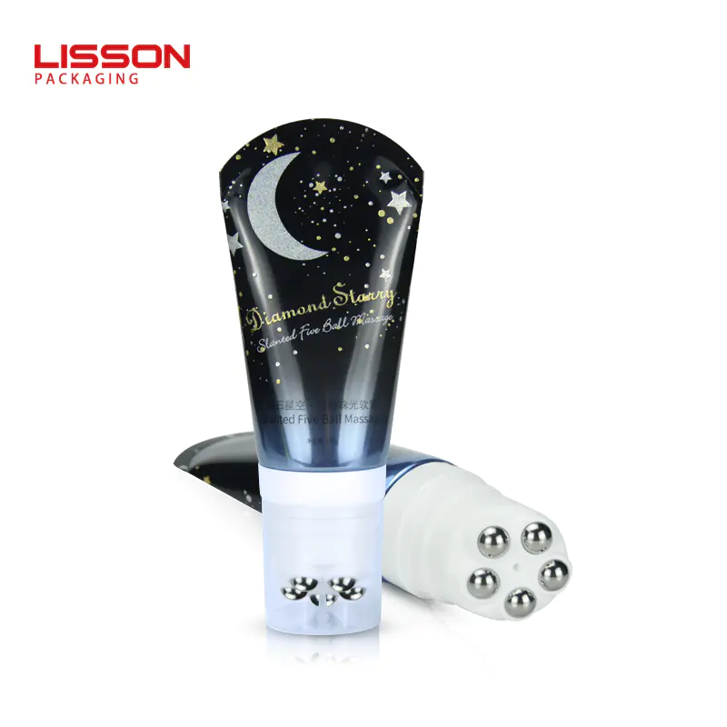 custom empty 120ml roller ball massage oil tube packaging for face/body