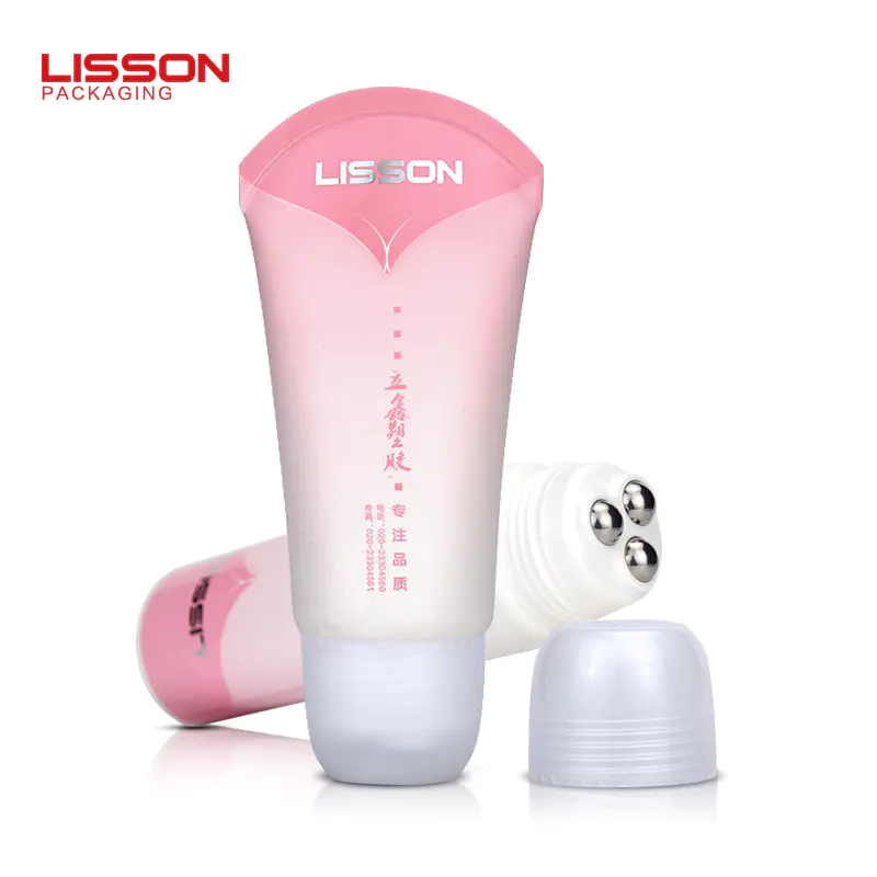 OEM 100 ml empty skincare roller ball massage bottle packaging with rotary switch