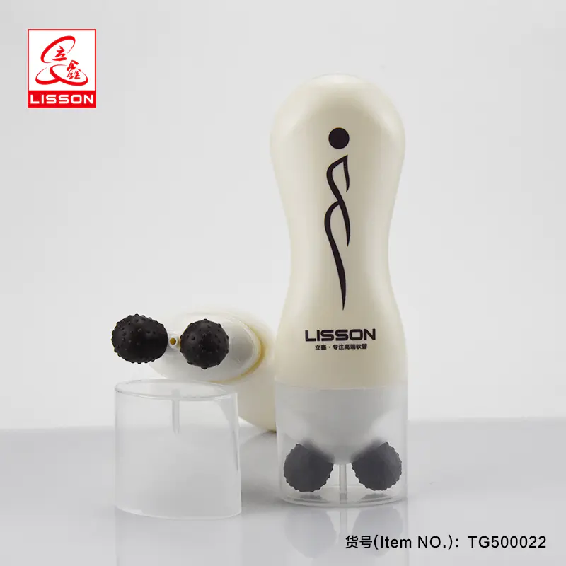 custom empty 120ml roller ball massage oil tube packaging for face/body