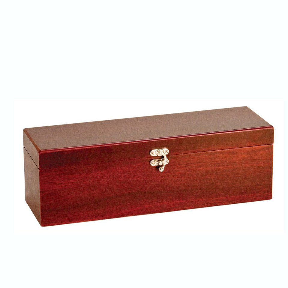 Pure natural renewable carved wooden wine box for gift