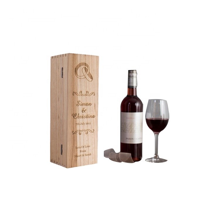 750ml 1 bottle luxury wooden gift wine boxes for sale